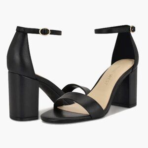 NWT Nine West Toniann Open Toe Dress Sandals - Black 5.5 M